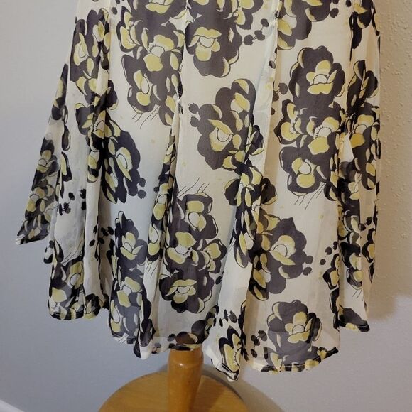 Club Monaco floral silk skirt Sz 6 - Picture 8 of 9